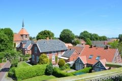 Ausblick Mühle Rysum - Lükko Leuchtturm Ferienhaus Rysum